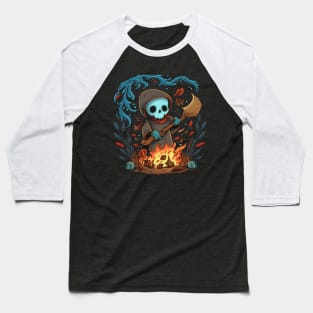 Witch skull Baseball T-Shirt